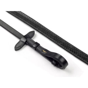 Whitaker Lynton Rubber Reins With Dimpled Grip Black?5/8inch