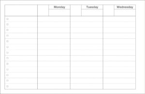 Weekly Schedule Planner Dark Green