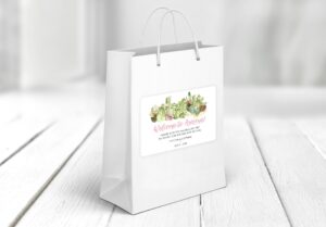 welcome bag stickers set of 12