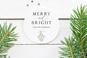 holiday sticker gift tags and labels