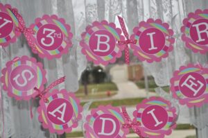 Birthday Favor Sticker Labels Set